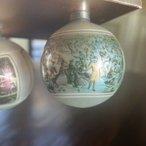 Hallmark Christmas Ornaments Ftg Reproductions of Paintings by Carrier & Ives